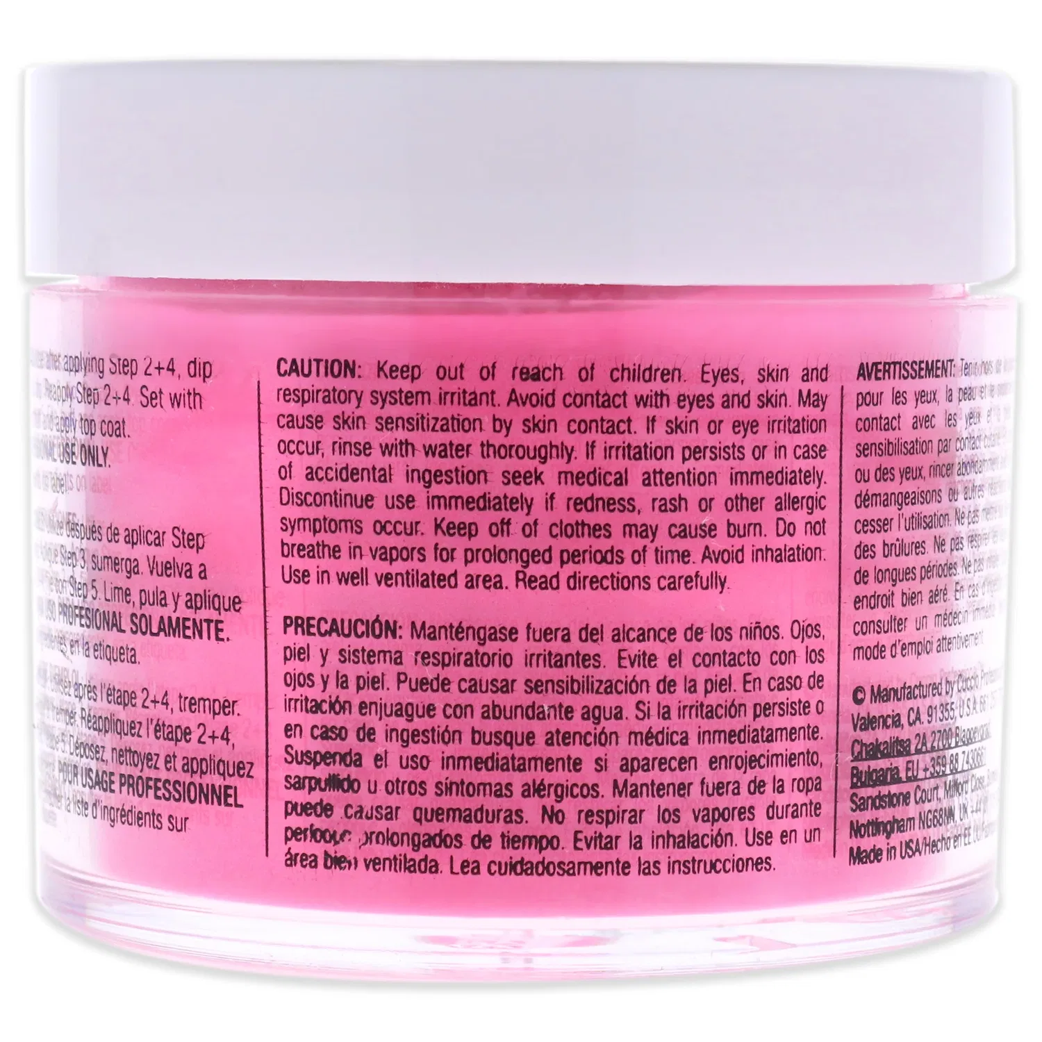 Система для окрашивания ногтей Pro Powder Polish Nail Colour Dip System - Love Is A Battlefield от Cuccio Colour for Women - 1,6 унции (47 г) пудры для ногтей, розовый — фото 2