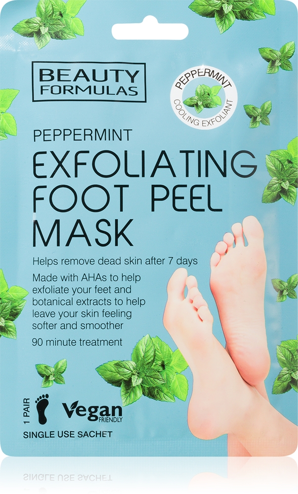 

Отшелушивающая маска для ног с перечной мятой Beauty Formulas, 1 шт
