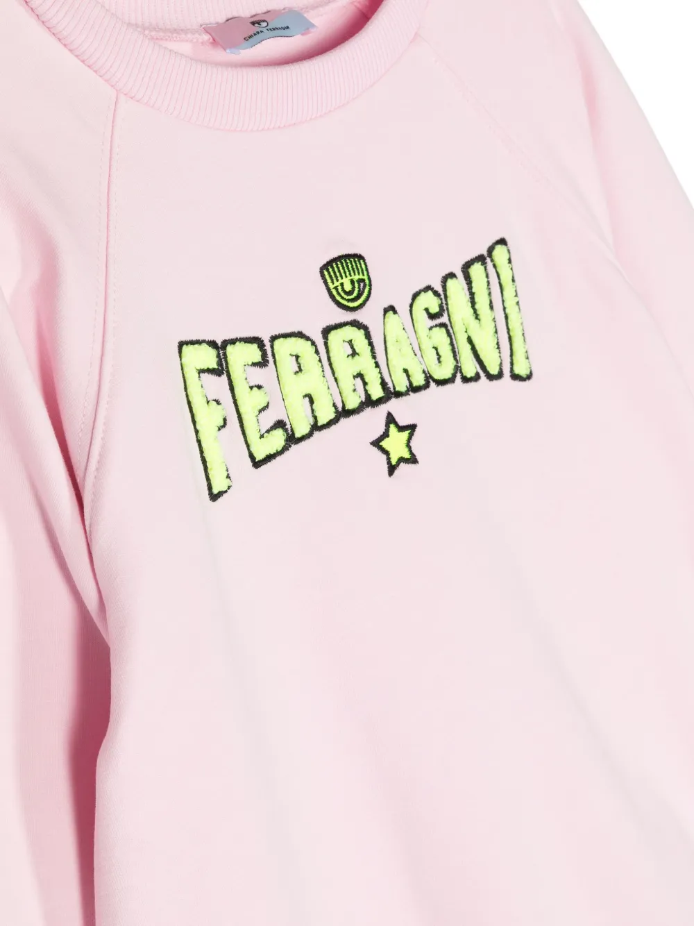 Толстовка с вышитым логотипом Chiara Ferragni Kids, розовый — фото 3