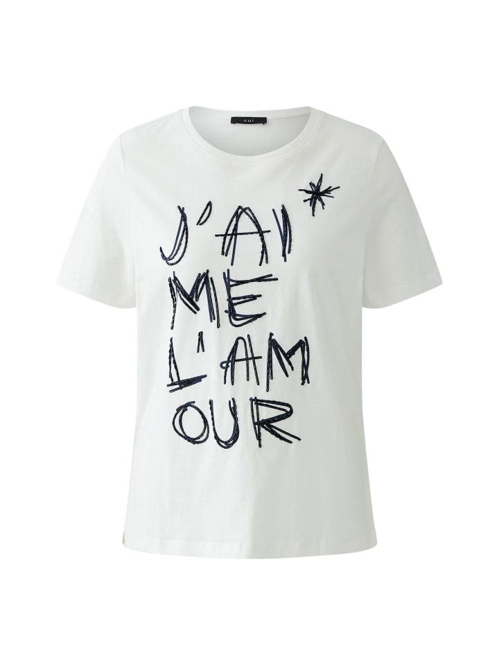 

Футболка белого и синего цветов Oui