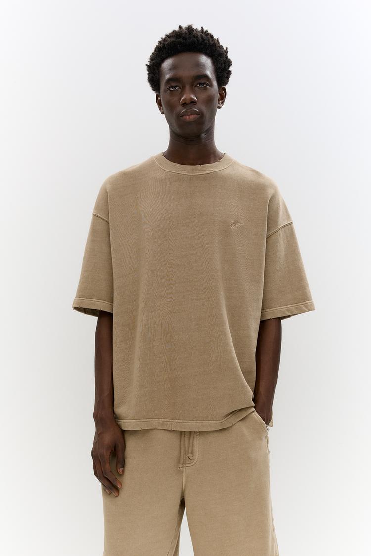 

Толстовка Stwd с коротким рукавом Pull And Bear, бежевый