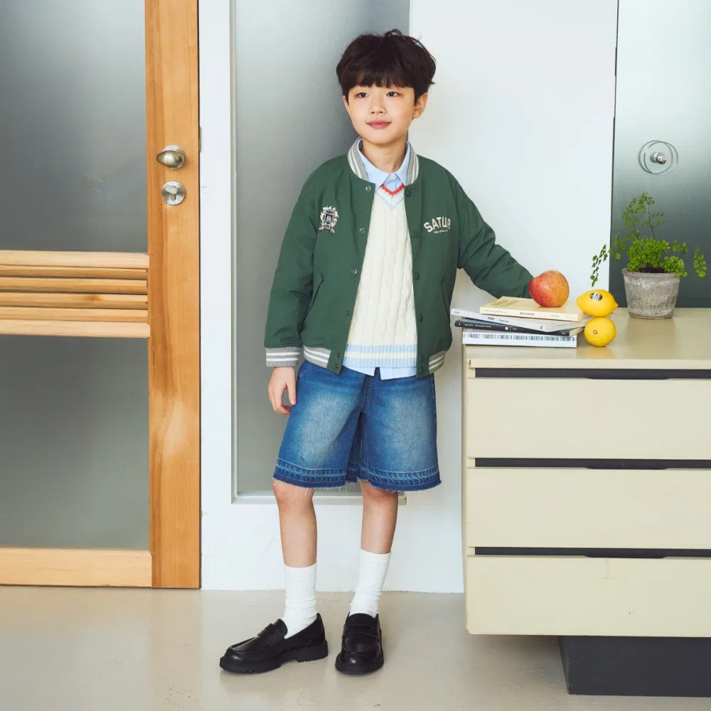 Детские джинсовые шорты-бермуды Gabong синие от Satur Kids