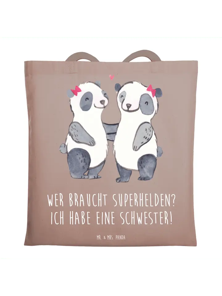 

Сумка для переноски Mr & Mrs Panda Liebe Schwester, пастельно-коричневый