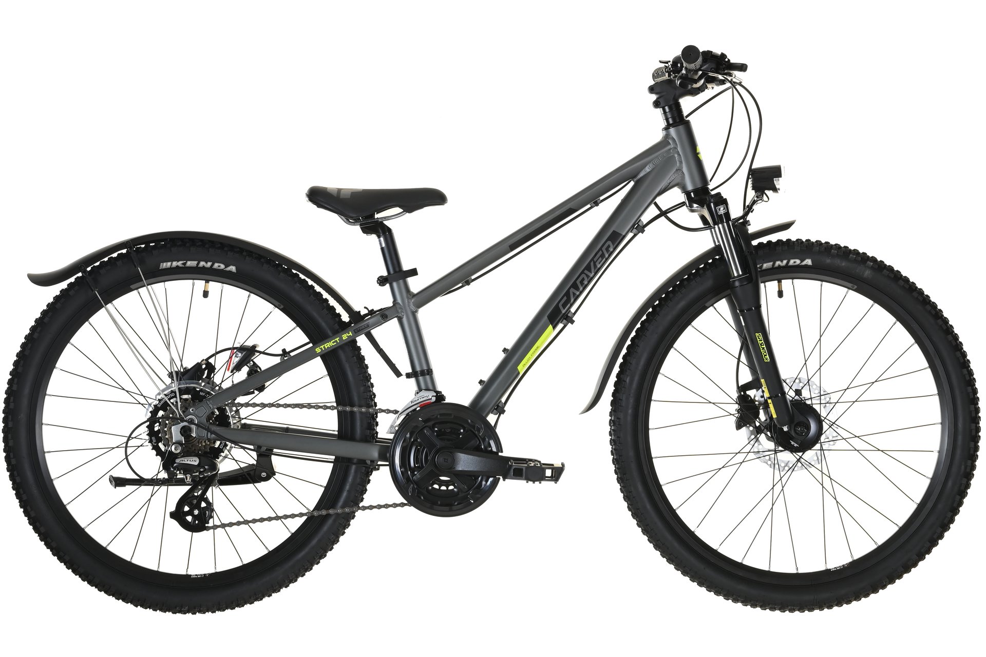 

Детский велосипед Carver Strict 24 HD Street - 24 дюймов - Diamant - 2024, цвет Grau|anthracite/black/neon yellow