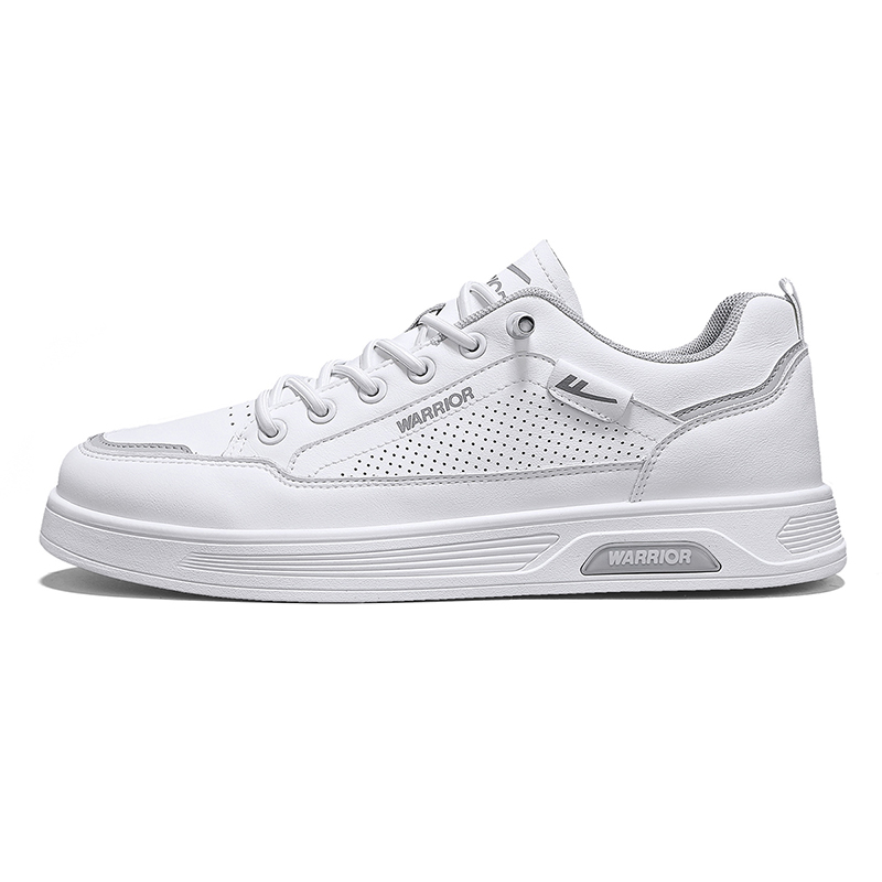 

Легкие дышащие нескользящие низкие кроссовки для скейтбординга для мужчин WARRIOR, White Gray