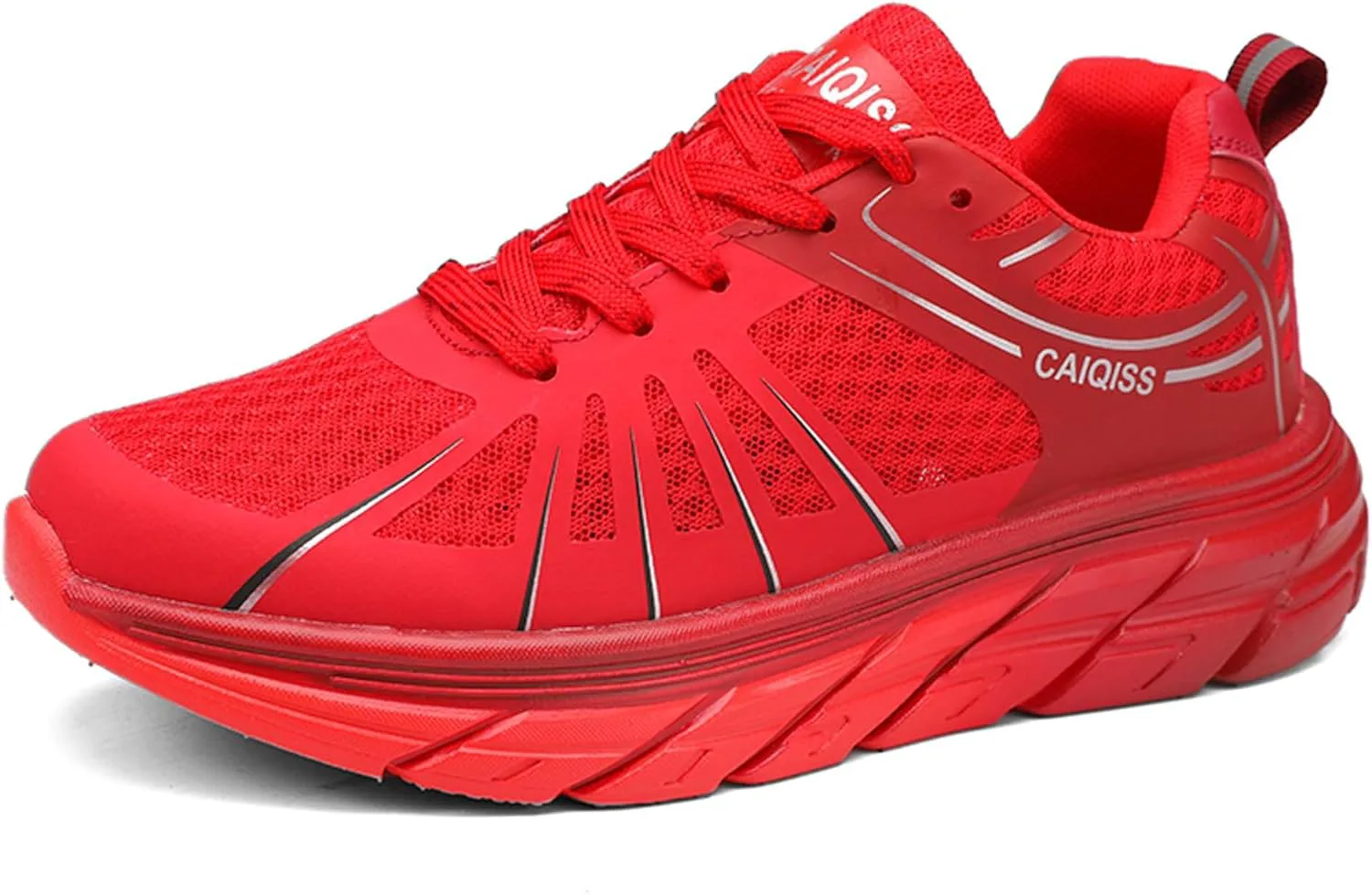 

Мужские кроссовки KSYVUCRD, низкие, на шнуровке, для повседневной носки, тренировок и бега, с противоскользящей резиновой подошвой, красные