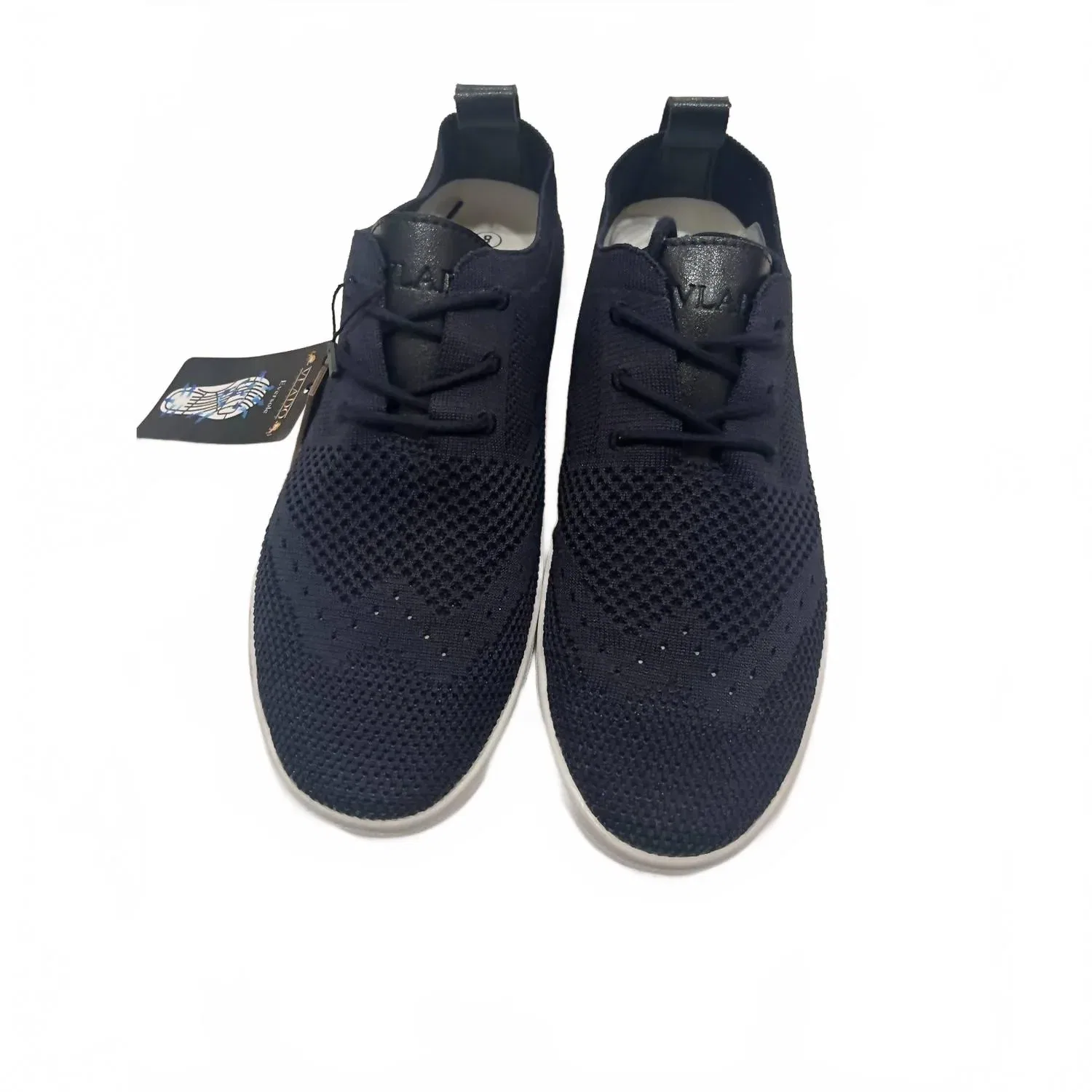 Vlado Мужские вязаные текстильные повседневные кроссовки Venice Wingtip черного цвета