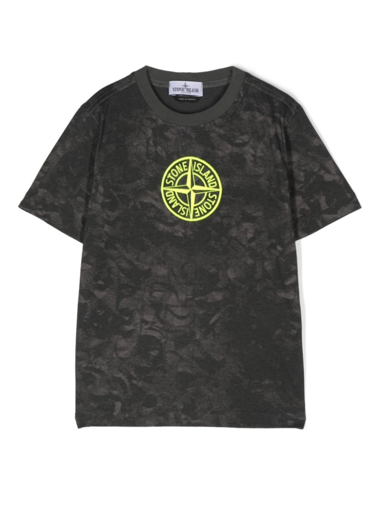 

Stone Island Junior футболка с вышитым логотипом, черный