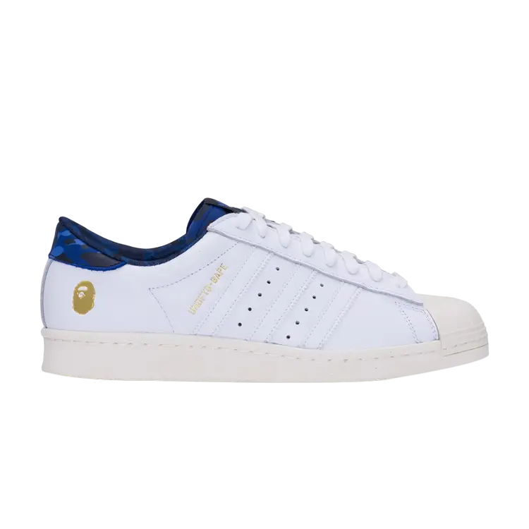 

Кроссовки Adidas Undefeated x A Bathing Ape x Superstars 80v 'White Blue', белый