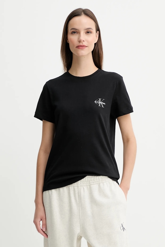 

Хлопковая футболка Calvin Klein Jeans, черный