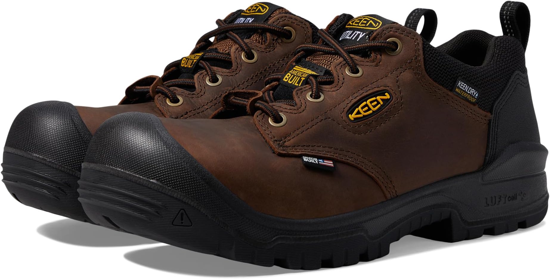 

Кроссовки KEEN Utility Independence Oxford Waterproof, цвет Dark Earth/Black