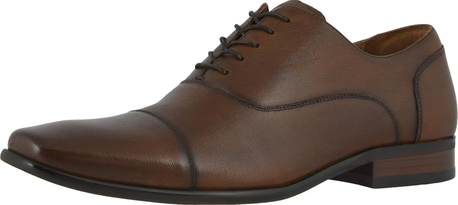 Мужские оксфорды Florsheim Postino Cap Toe Balmoral, Cognac Used Look