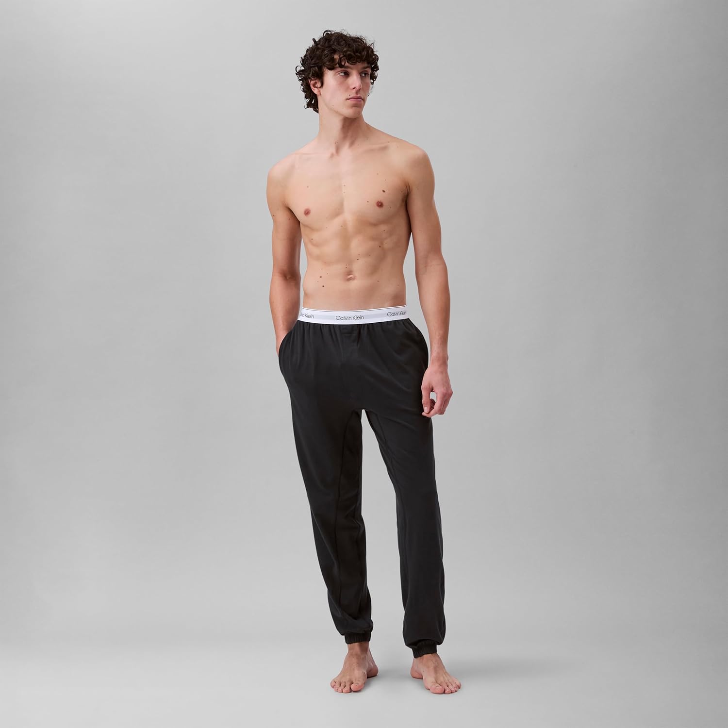 Мужские современные хлопковые спортивные брюки Calvin Klein, Black — фото 3