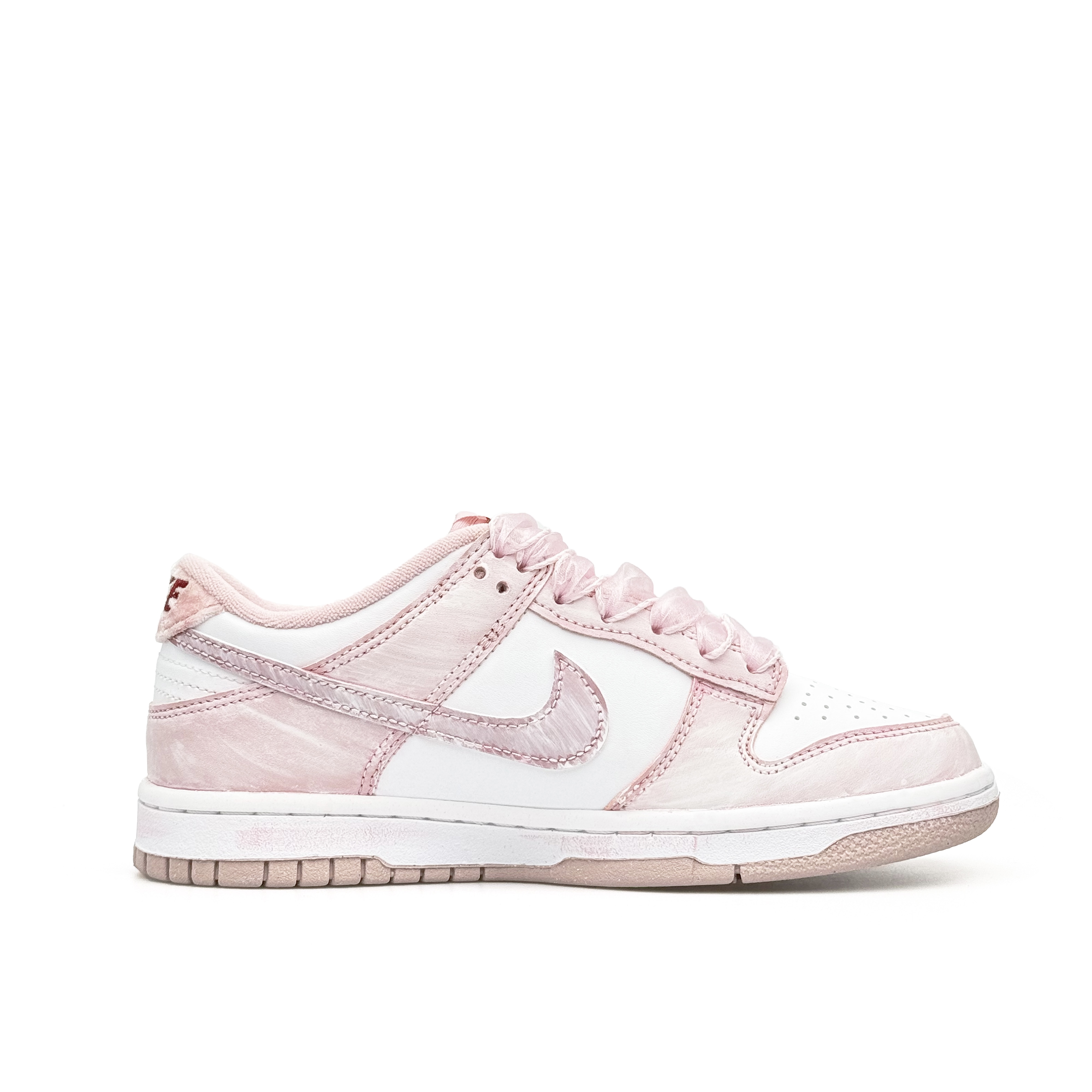 Nike Детские кроссовки для скейтбординга Dunk Under The Moon And Flowers, розовые, для подростков — фото 3