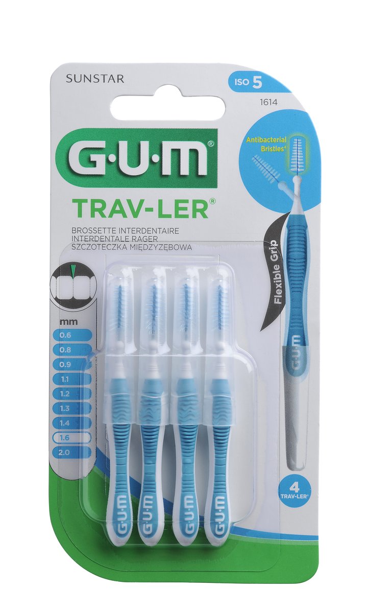 

Межзубной ершик GUM Trav-Ler ISO 5, 1,6 мм, 4 шт.