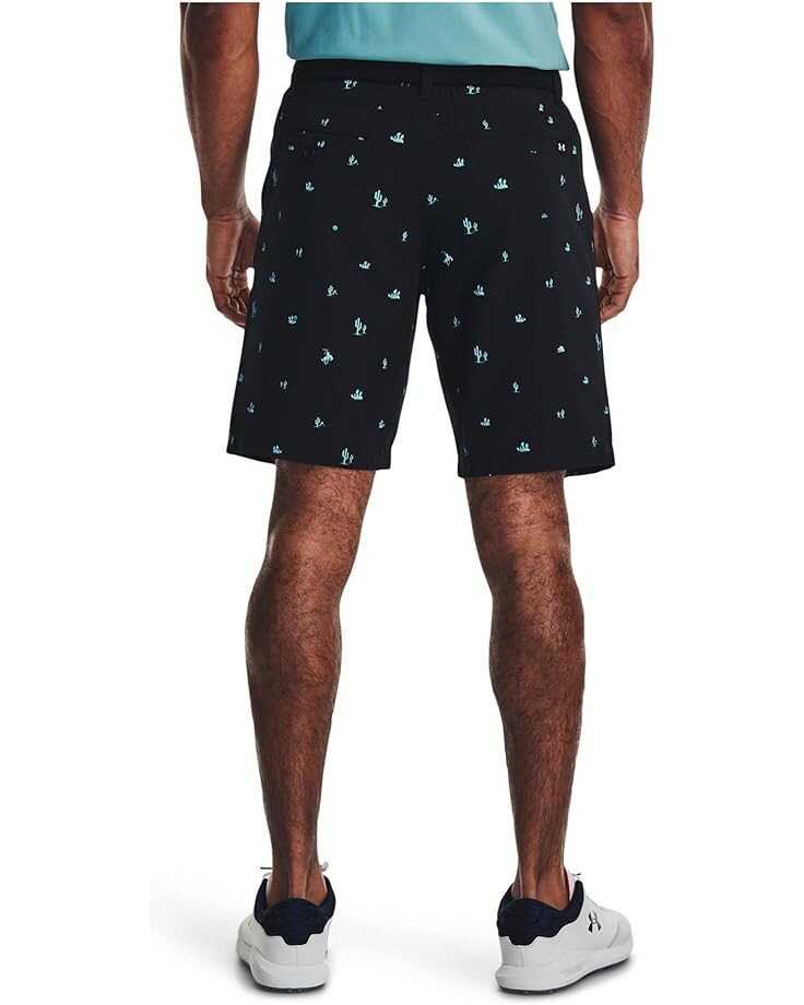 

Шорты Under Armour Golf Drive Printed Shorts, цвет Black/Nebula Purple/Halo Gray
