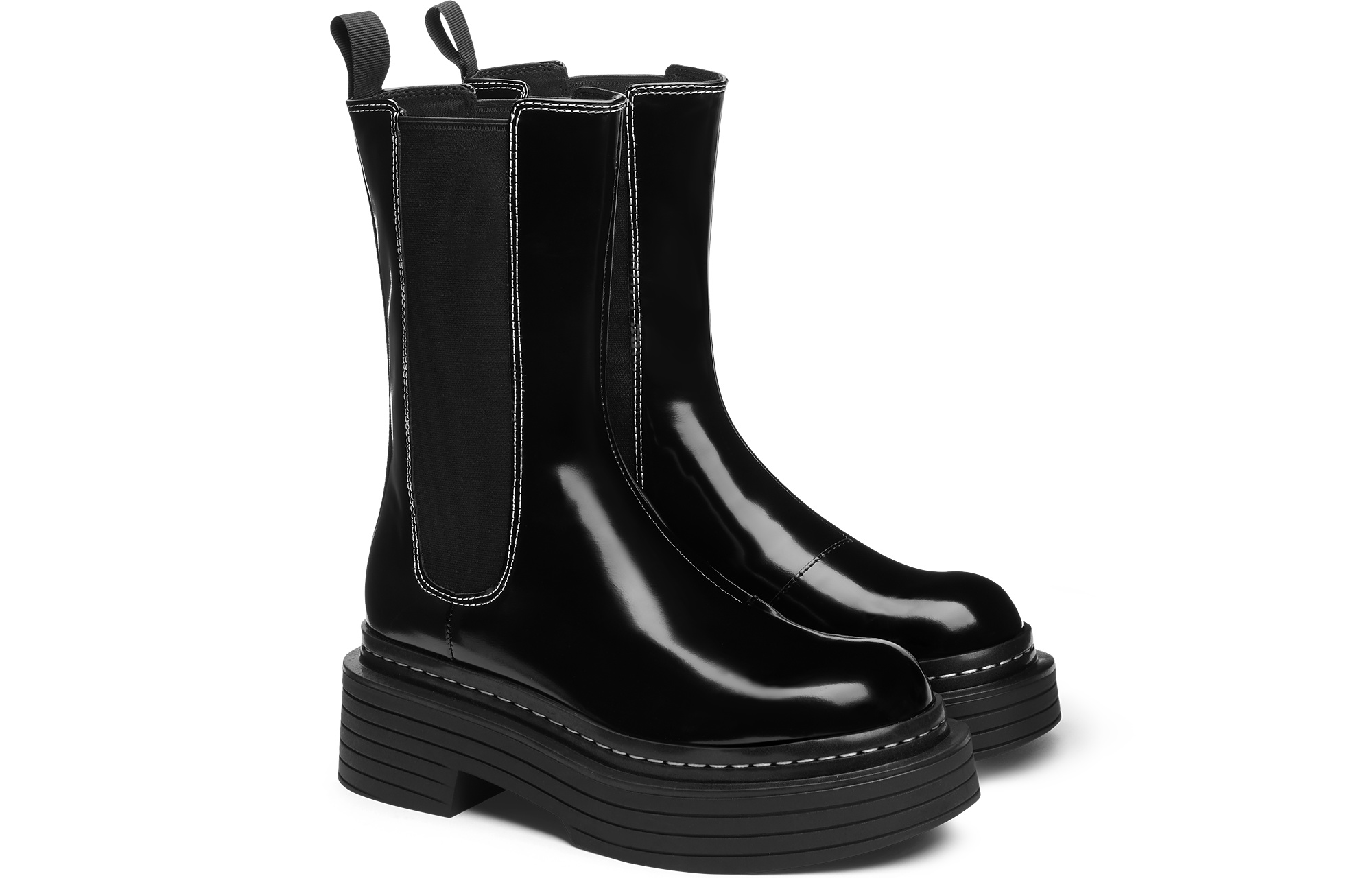 CHARLES&KEITH Челси Small Ck 22 см на каблуке 6,5 см женские черные Black Box, цвет Black Box Black — фото 2