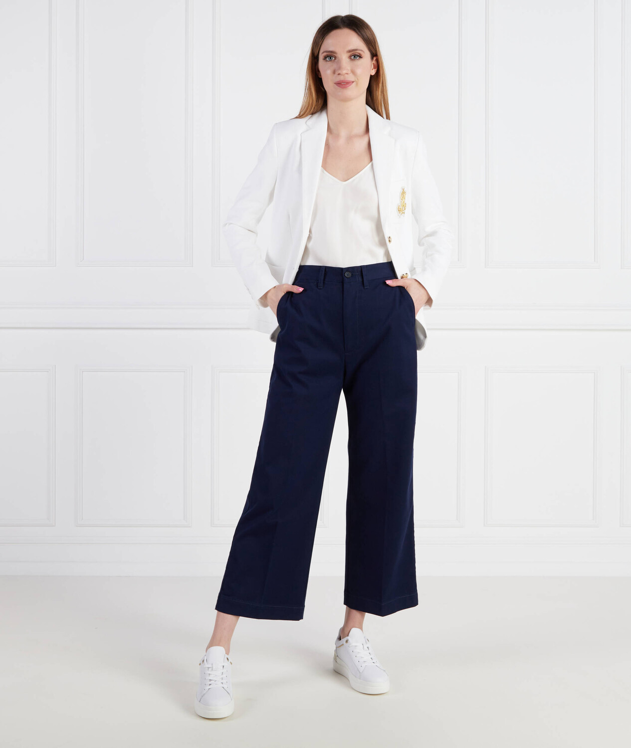 Брюки POLO RALPH LAUREN Cropped Fit, темно-синий — фото 2
