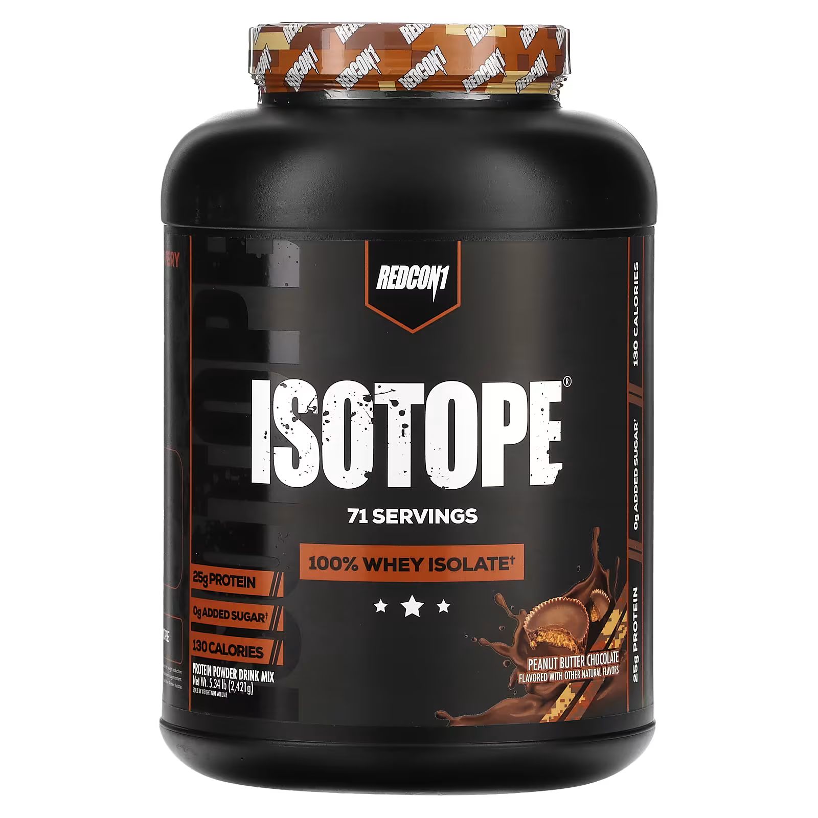 

Isotope, 100 % Сывороточный изолят, шоколад с арахисовым маслом, 5,34 фунта (2421 г) Redcon1