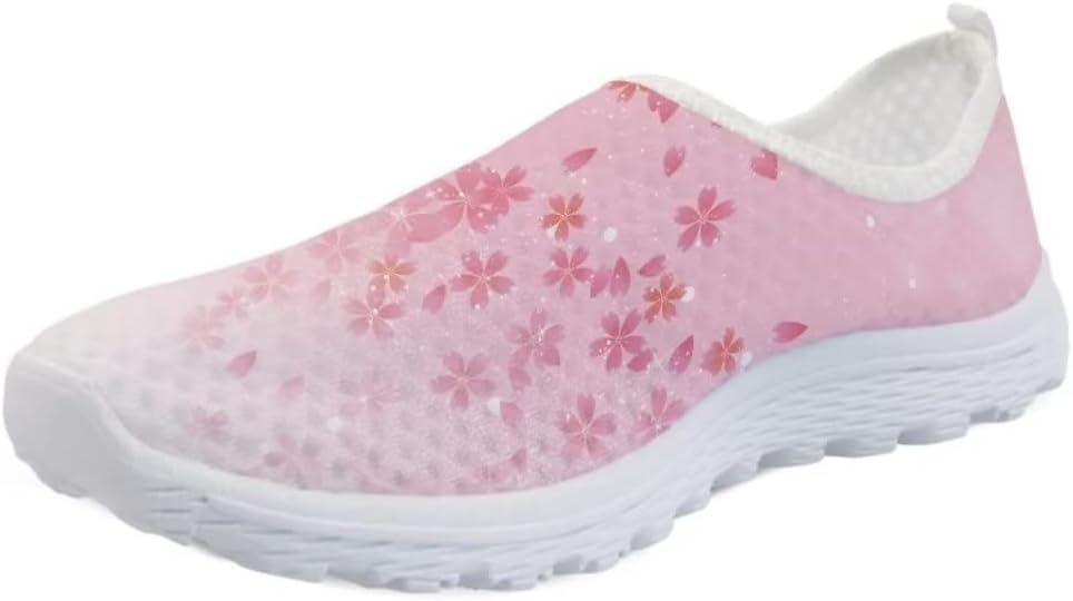 

Персонализированные спортивные кроссовки Pinupub для мужчин, с сетчатым верхом, дышащие, удобные, для повседневной носки, бега, ходьбы и езды на велосипеде, розовый