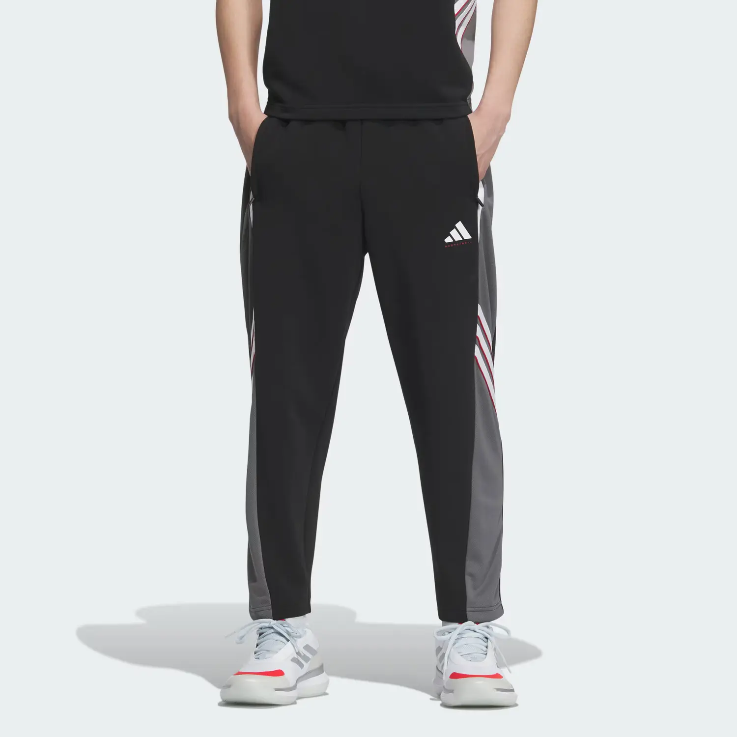 Баскетбольные FW25 PERFORMANCE повседневные брюки мужские Adidas, черный/серый — фото 3