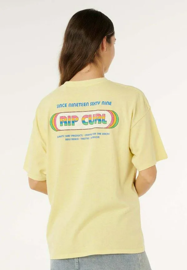 

Футболка с принтом в стиле возрождения серфинга Rip Curl, Pastel Yellow, Желтый, Футболка с принтом в стиле возрождения серфинга Rip Curl, Pastel Yellow