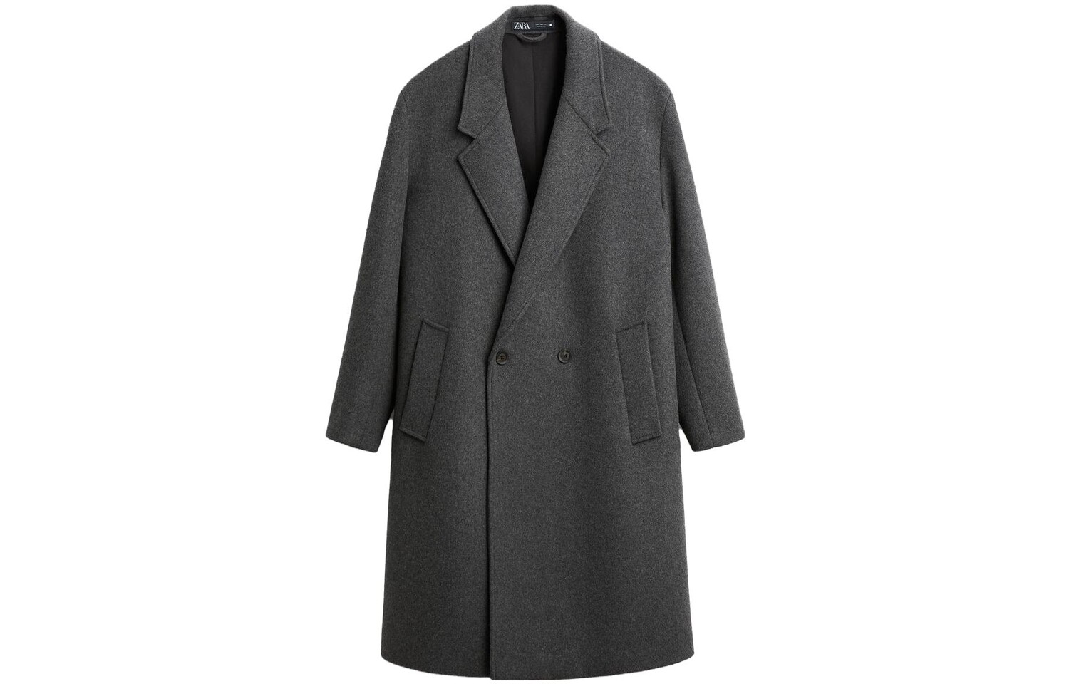 

Пальто мужское серое Zara, серый