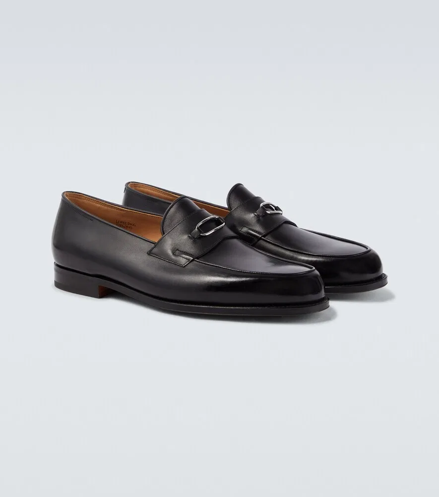 Кожаные лоферы Lopez John Lobb, черный