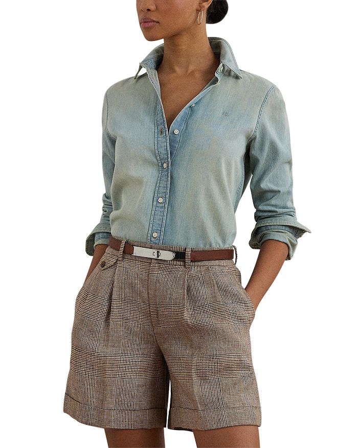 

Классическая джимовая рубашка Ralph Lauren, синий