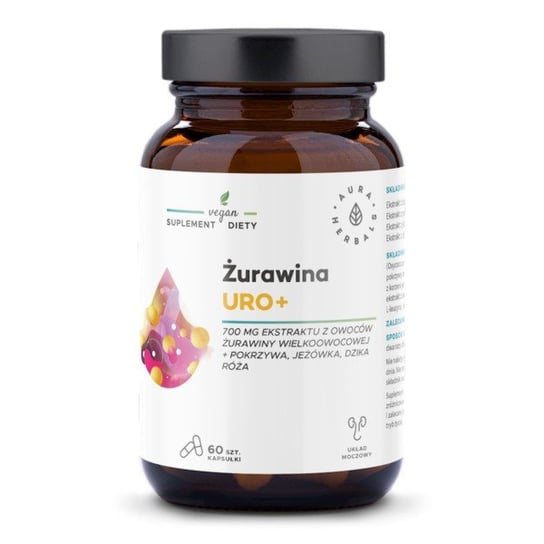 

Aura Herbals, Клюква Уро+ 60 капсул