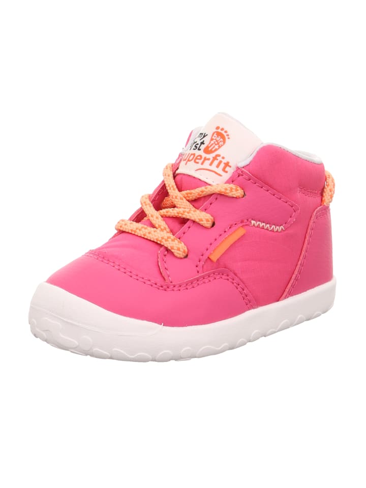 

Кроссовки на шнуровке superfit, цвет pink/orange
