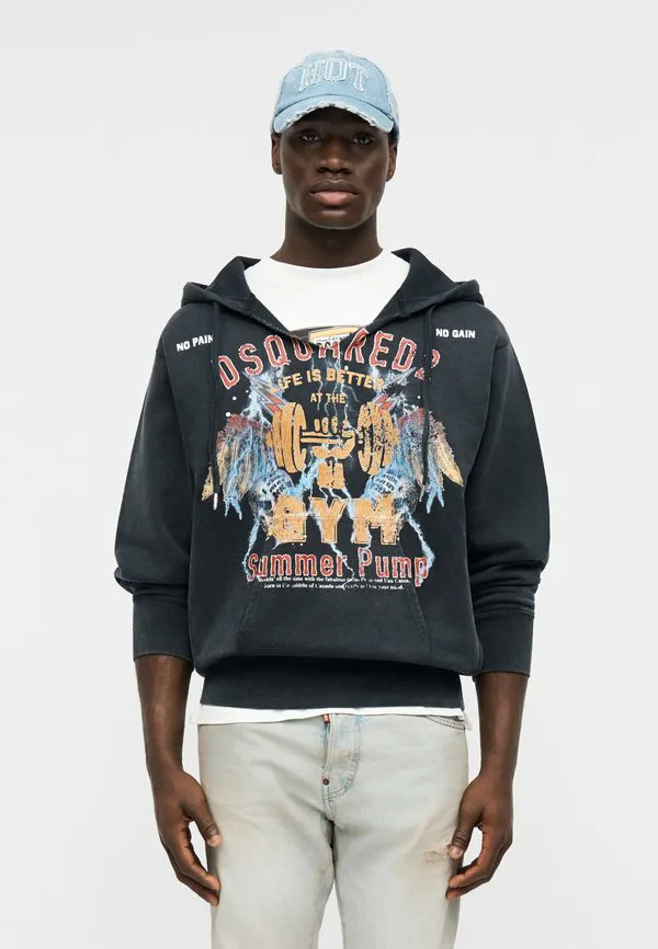 Толстовка с капюшоном Dsquared2, Charcoal — фото 4