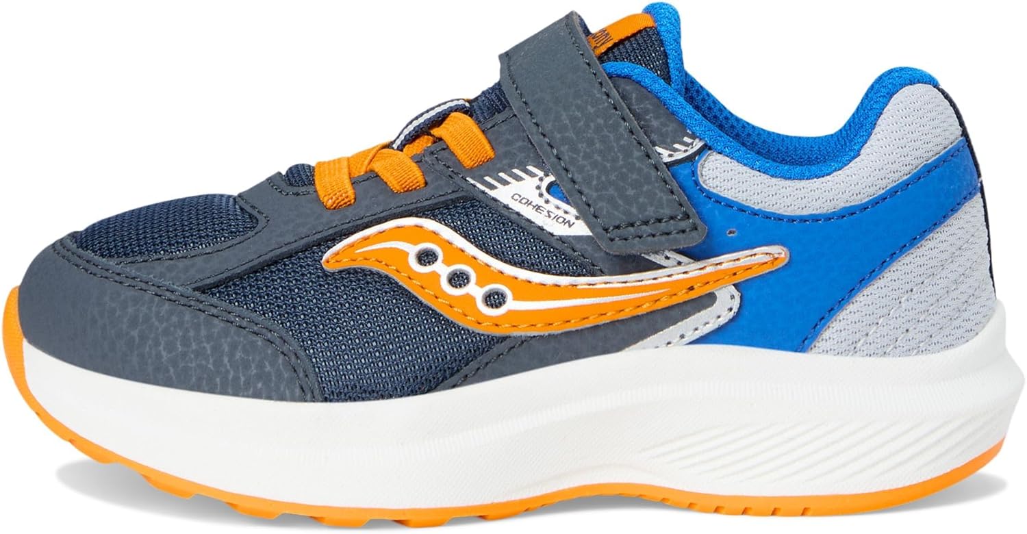 Детские кроссовки Saucony Cohesion с альтернативной застежкой для детей и подростков, синий/лиловый/темно-синий — фото 4
