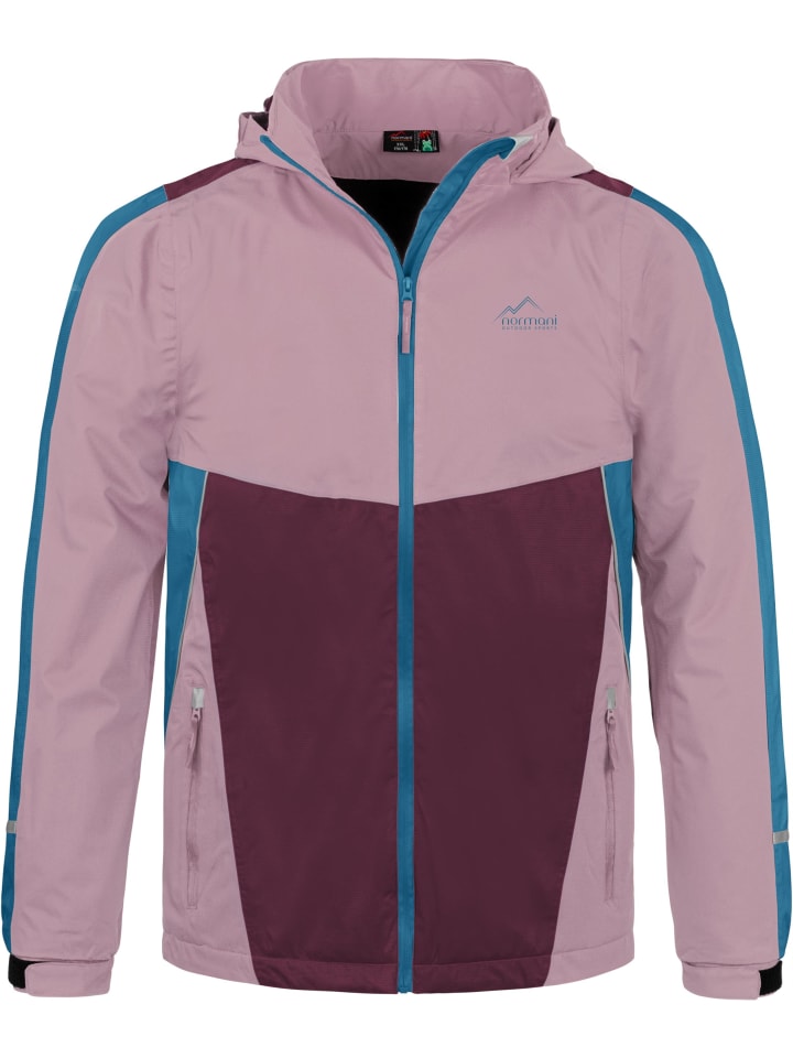 Детская куртка-дождевик Wasilla с флисовой подкладкой розового цвета Normani Outdoor Sports — фото 2