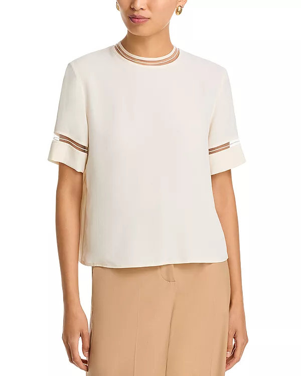 

Топ Manica Corta с сетчатой отделкой Fabiana Filippi, белый