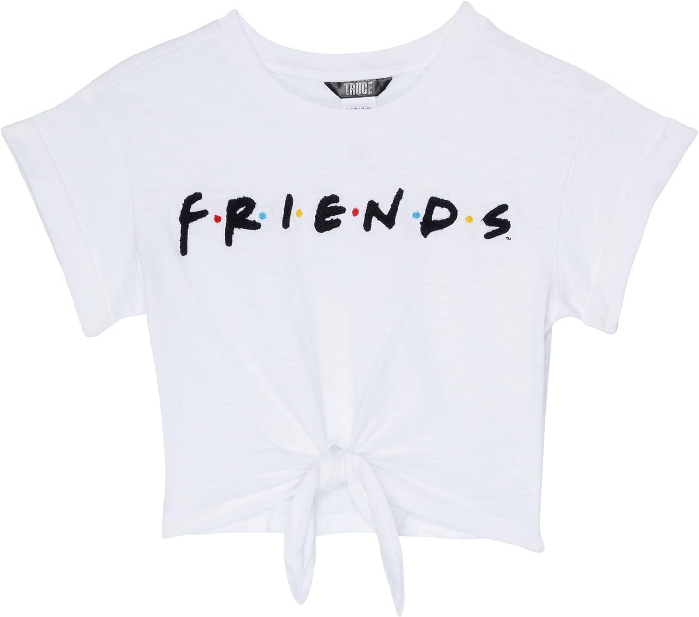 

Футболка TRUCE Crop Tie Front Friends Tee, белый