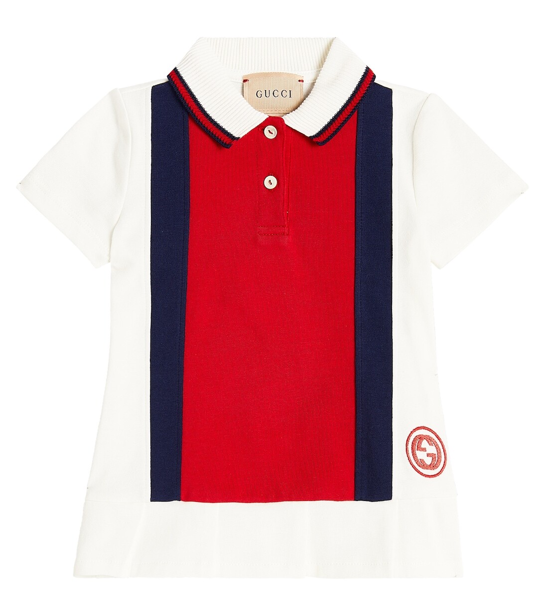 

Платье baby web из хлопкового пике Gucci, красный