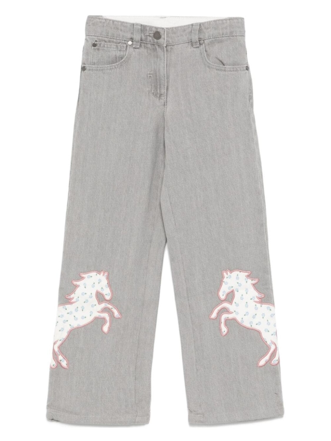 

Джинсы с аппликацией в виде лошади Stella McCartney Kids, серый
