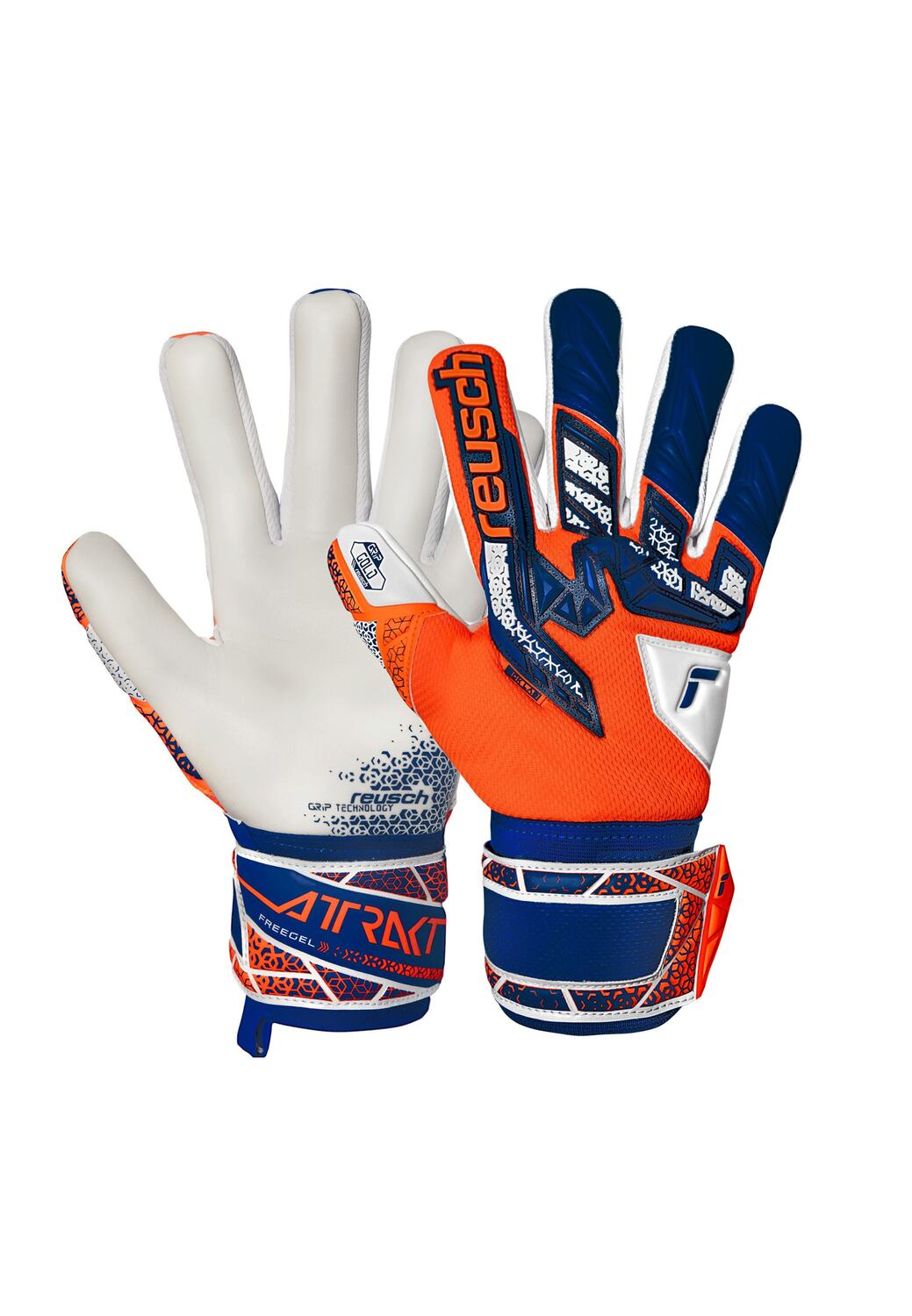 

REUSCH Атлетические перчатки 'Attrakt Freegel Gold NC' в синем цвете