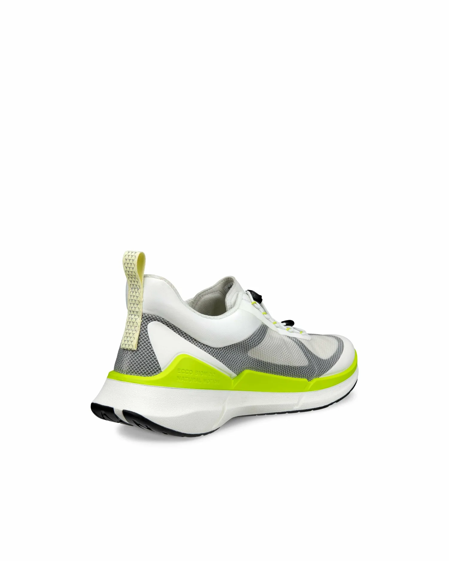 Мужские спортивные кроссовки ECCO Biom 2.2 из натуральной кожи для отдыха, WHITE / BLACK / LIME PUNCH — фото 3