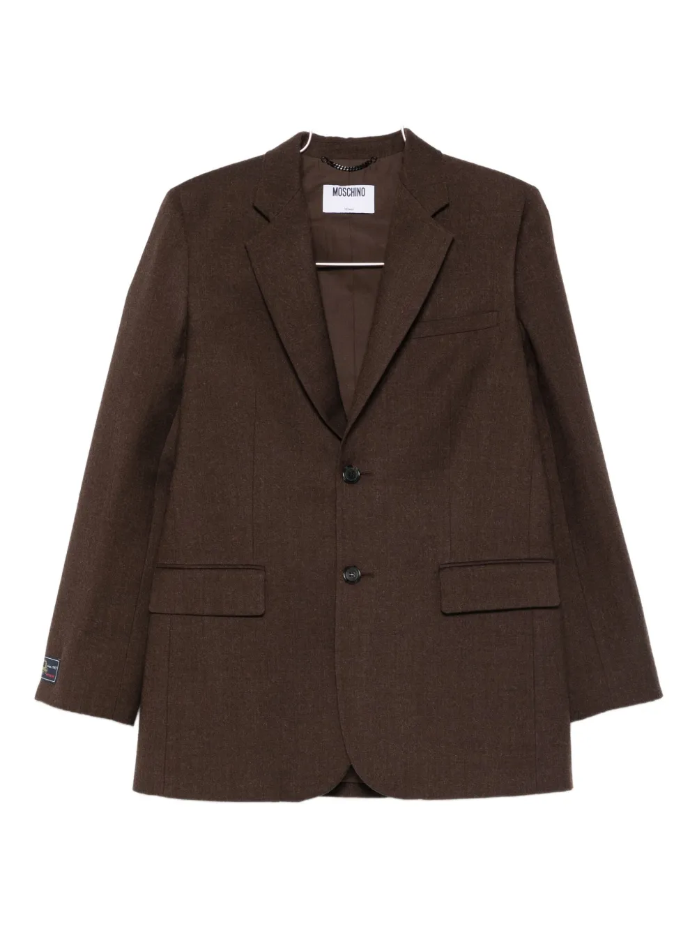 

Однобортный пиджак Moschino, коричневый