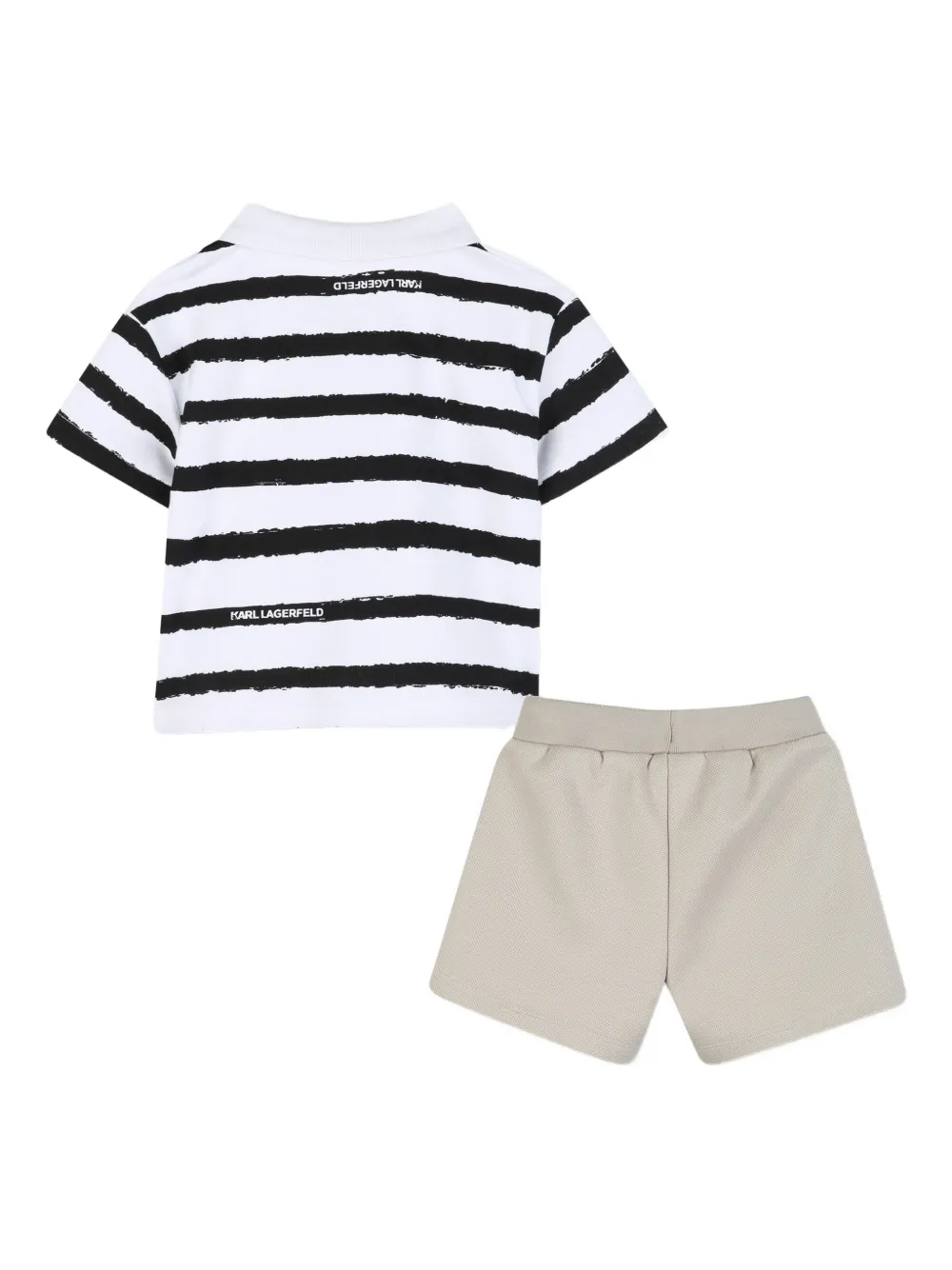 Комплект из шортов в полоску Ikonik Karl Karl Lagerfeld Kids, нейтральный — фото 2