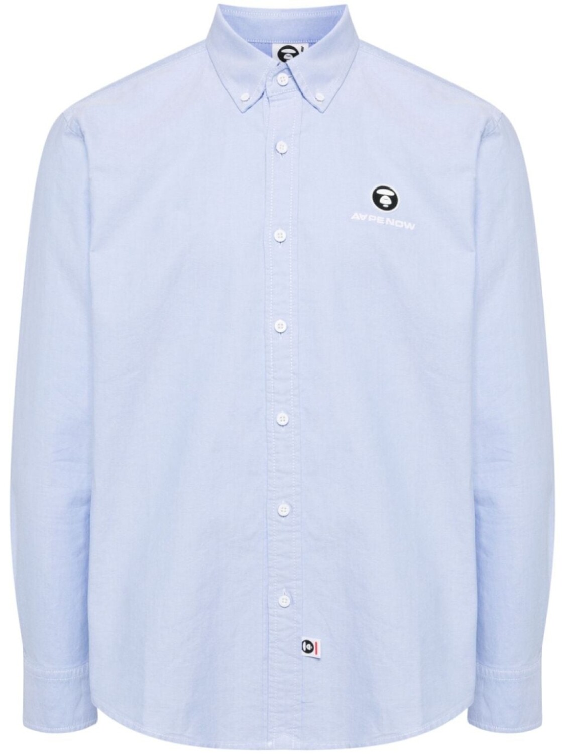 

AAPE BY *A BATHING APE рубашка с длинными рукавами и нашивкой-логотипом, синий