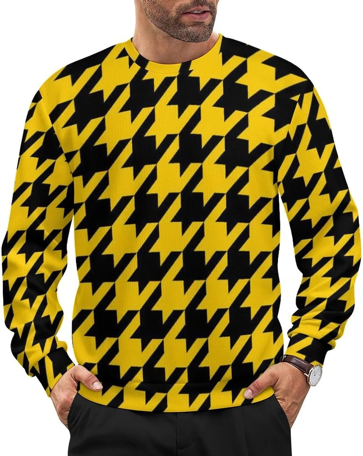 

Мужской мягкий свободный свитер с длинными рукавами Meaudiwes