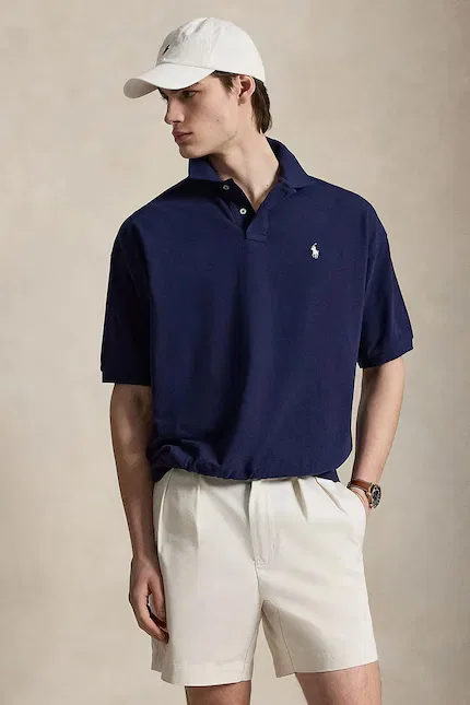 Поло из мягкого хлопка классическая модель Polo Ralph Lauren, синий