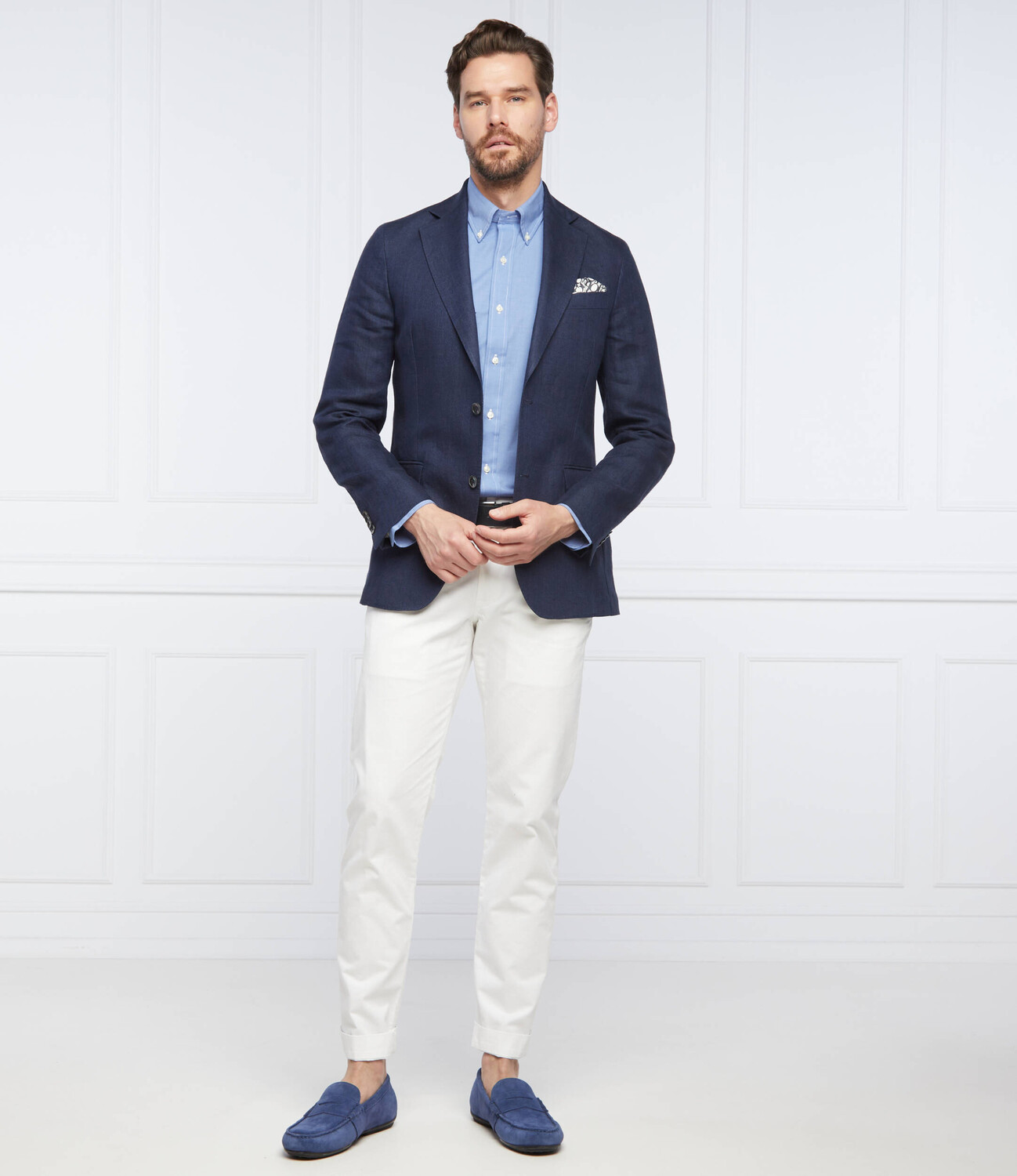 Рубашка POLO RALPH LAUREN custom fit, синий — фото 2
