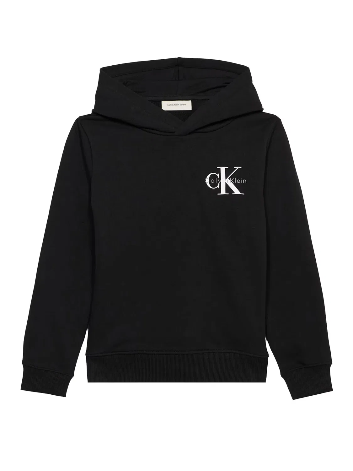 Джинсовая толстовка Calvin Klein Jeans Monologo черного цвета