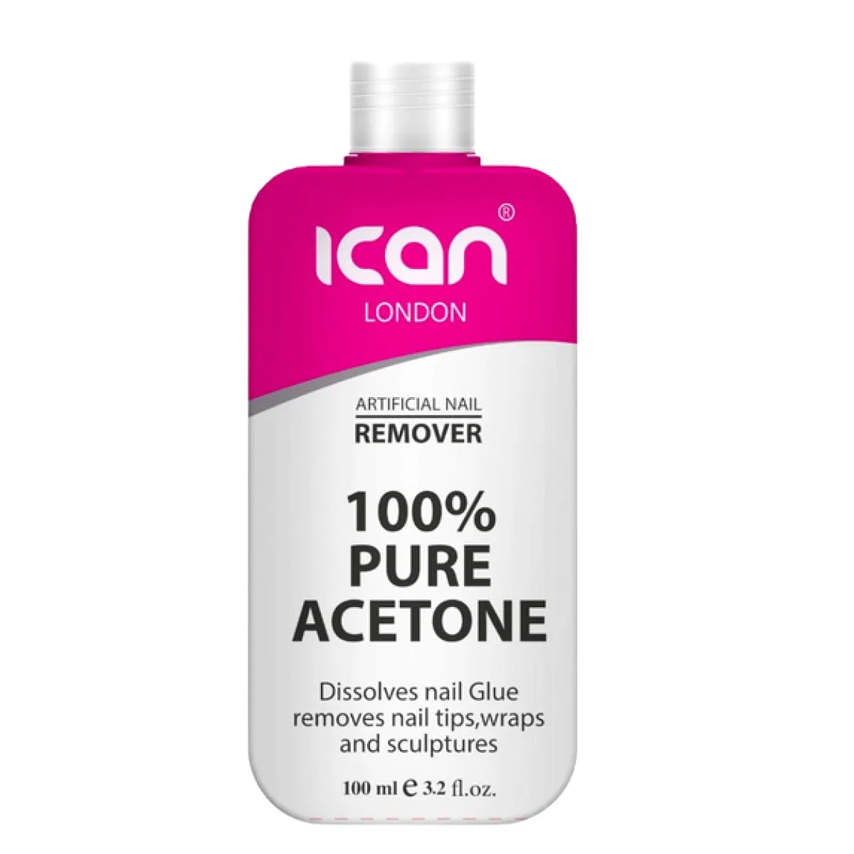 Жидкость для снятия лака «100% Pure Acetone» от Ican London Ican London