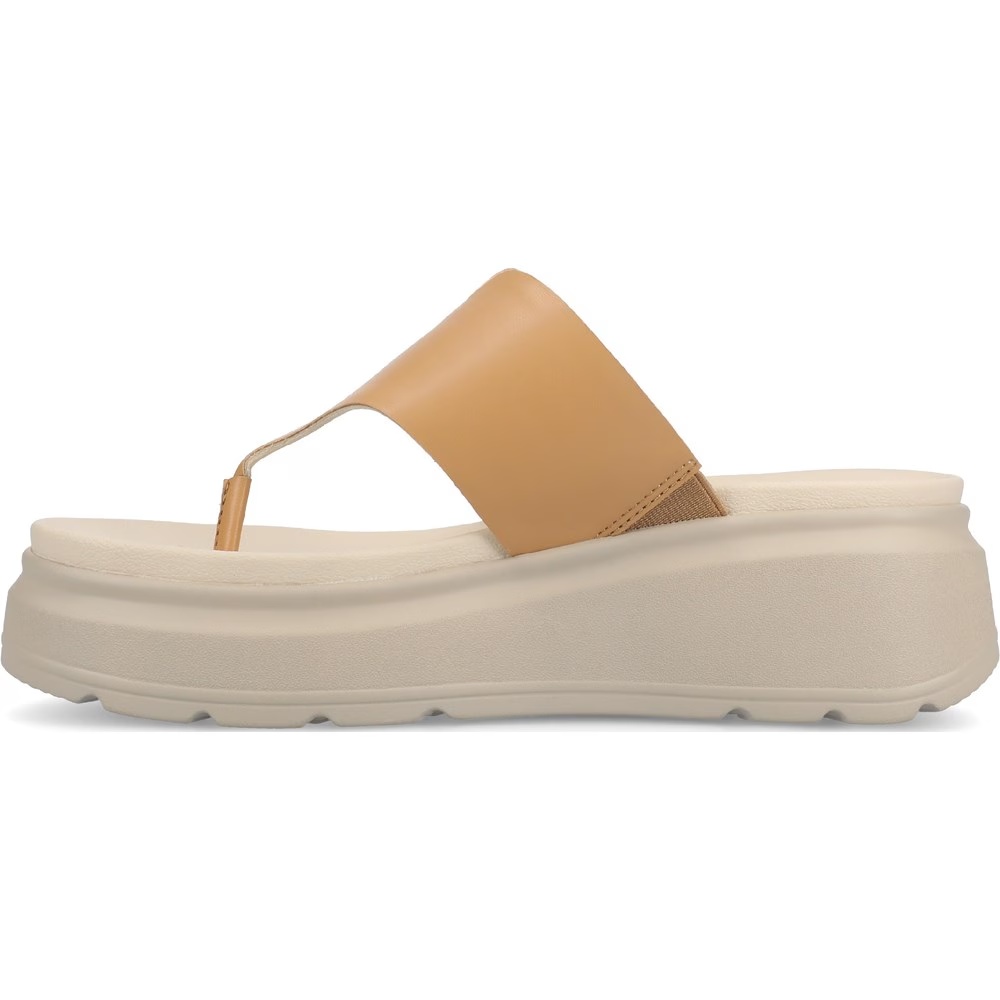 Женские босоножки на танкетке Carah flip flop wedge sandal Journee, tan — фото 4