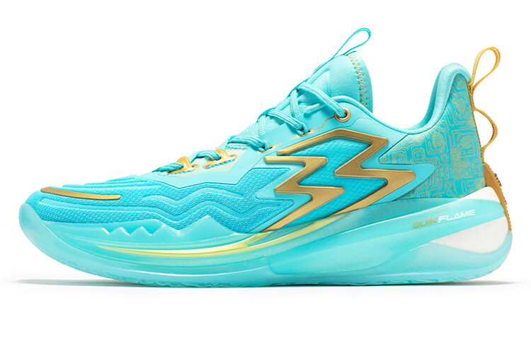 

Баскетбольные кроссовки Big3 3.0 Pro Basketball Shoes Men Low-Top Vitality Ice Blue/Crown Gold 361°